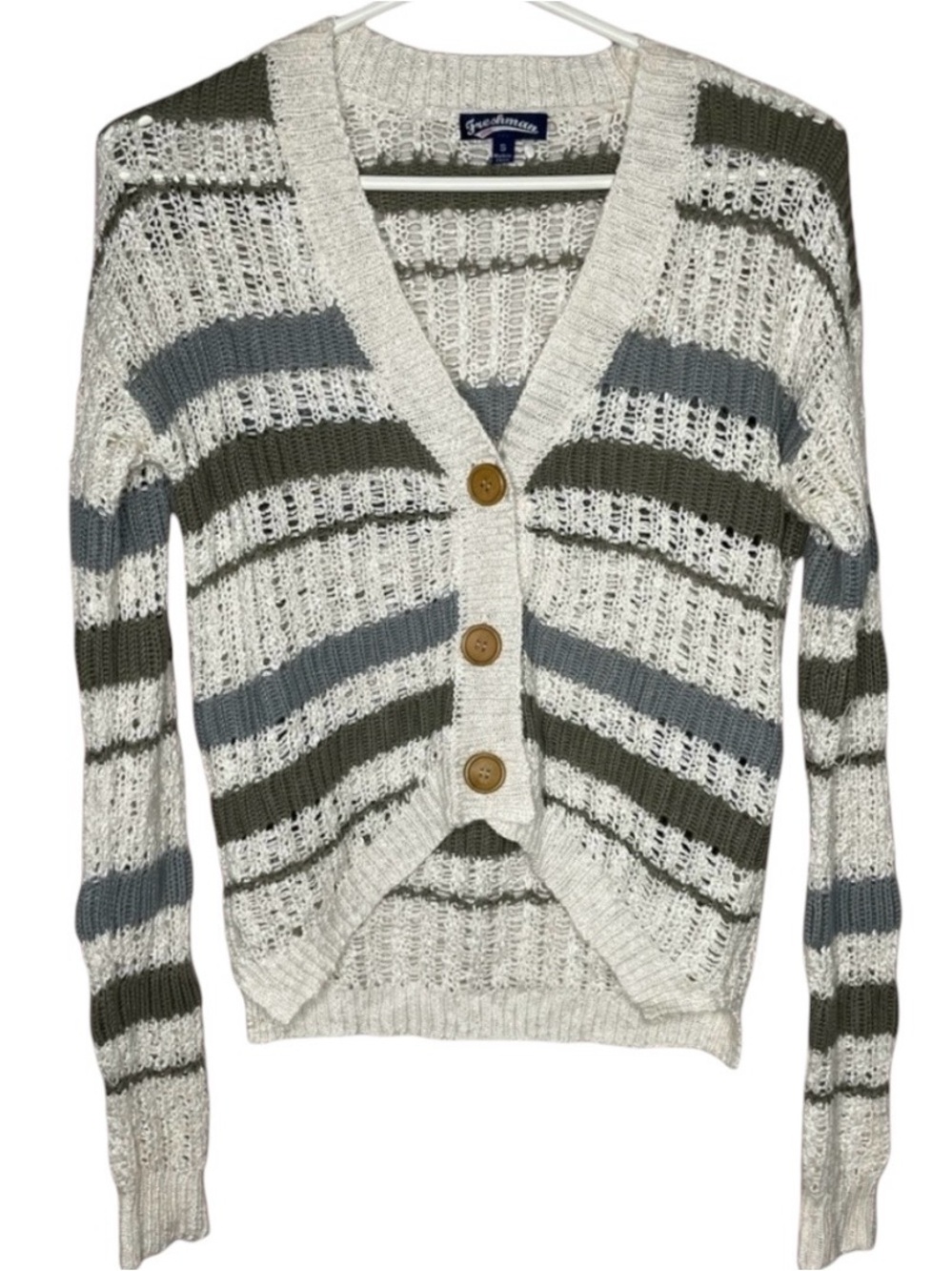 Freshman Knitted Button Up Sweater
